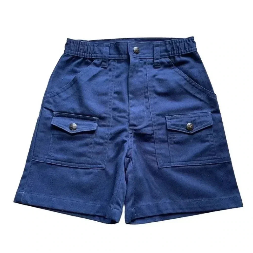 Navy Cargo Cotton Boys Shorts Uniform Boy Scouts Sz 8 # 1621
